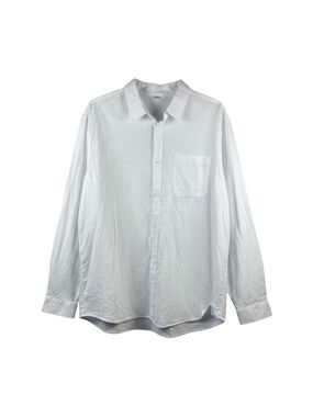 NWT JEKAOYI Men's XL White Cotton Linen Blend Casual Long Sleeve Button Up Shirt